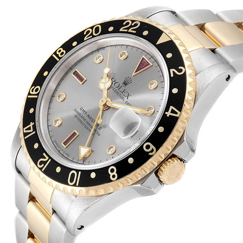 

Rolex Slate Serti Ruby And Diamonds, Silver