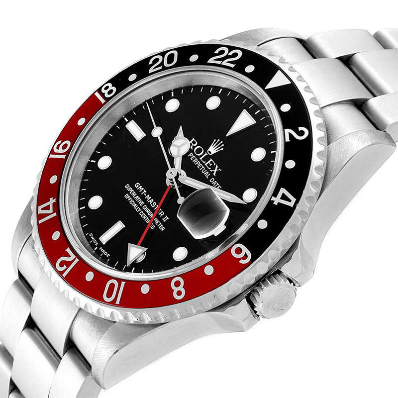 

Rolex Black Stainless Steel GMT Master II