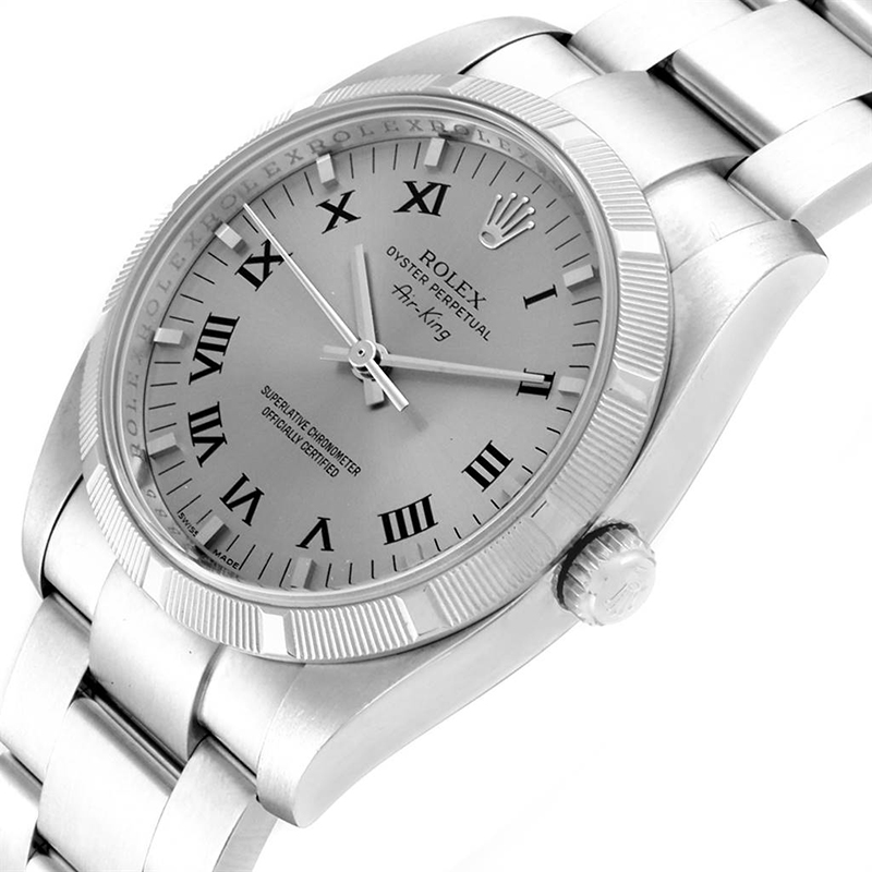 

Rolex Gray Stainless Steel Oyster Perpetual Air King, Grey