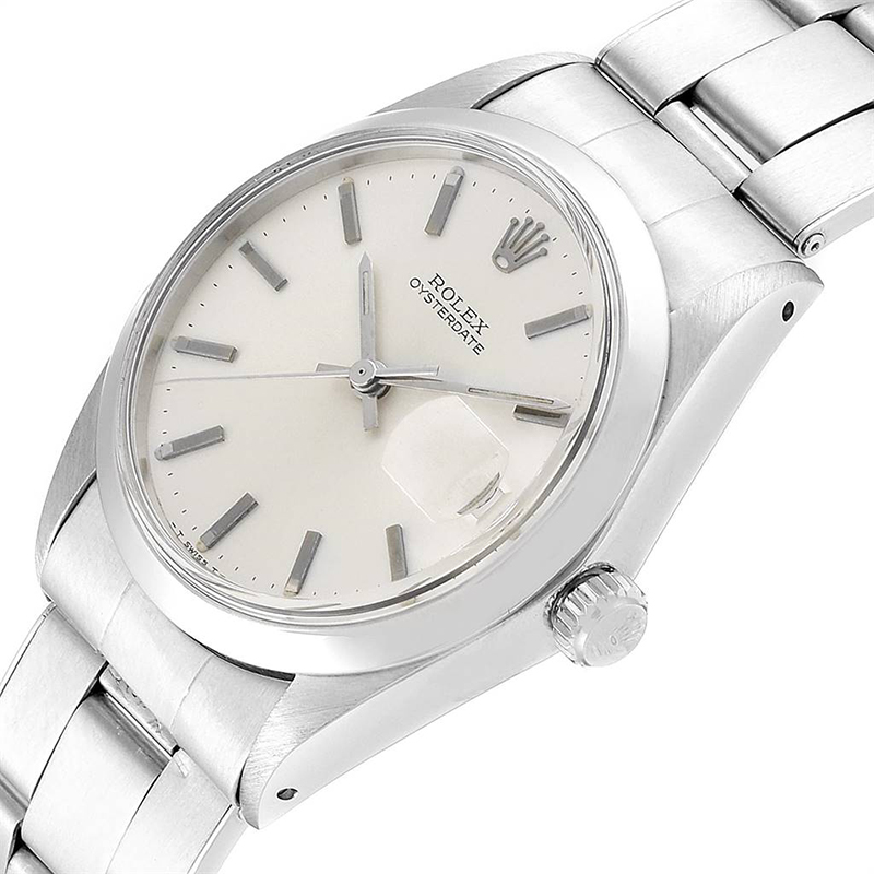 

Rolex Silver Stainless Steel Oysterdate