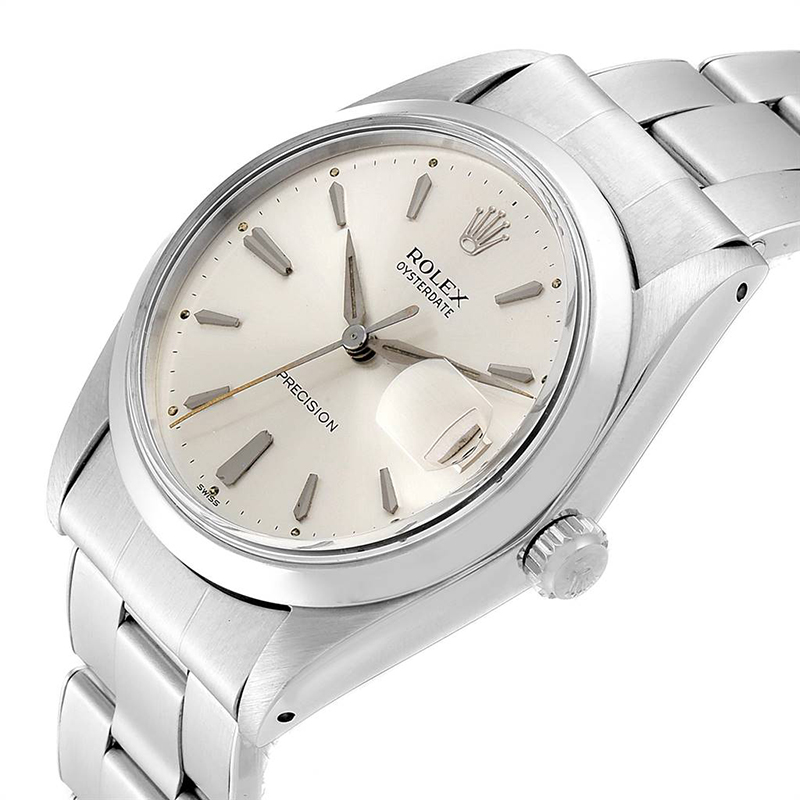 

Rolex Silver Stainless Steel Oysterdate