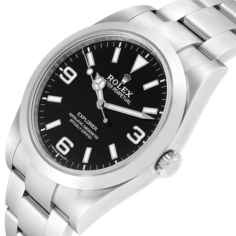 

Rolex Black and Stainless Steel Explorer I