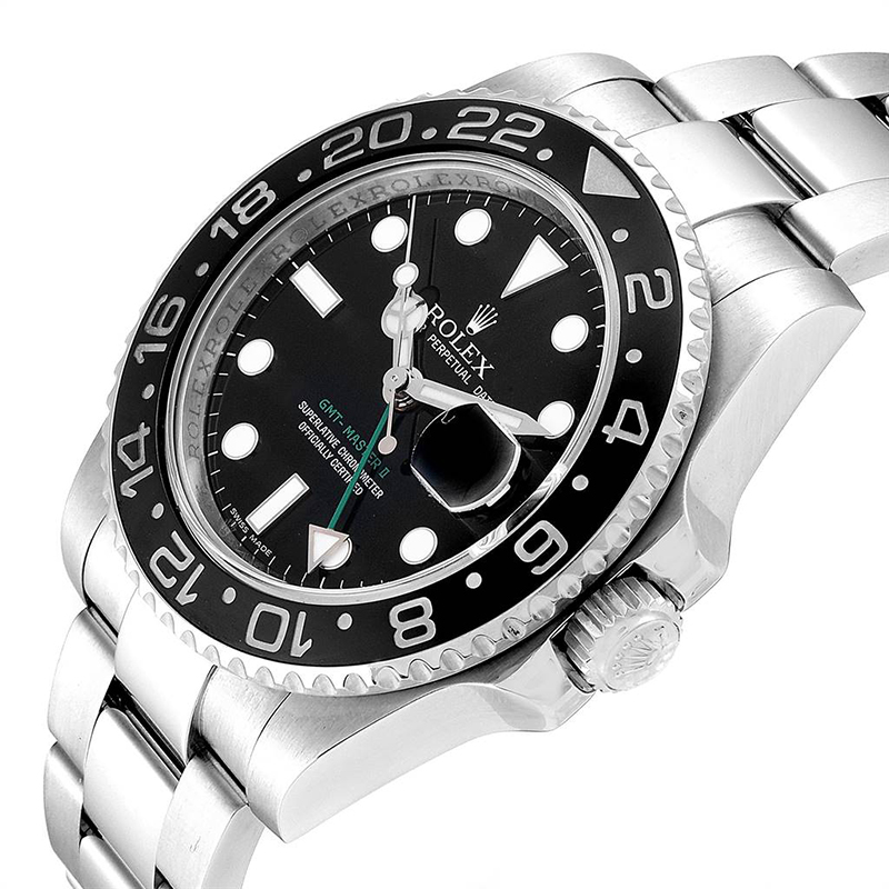 

Rolex Black and Stainless Steel GMT Master II
