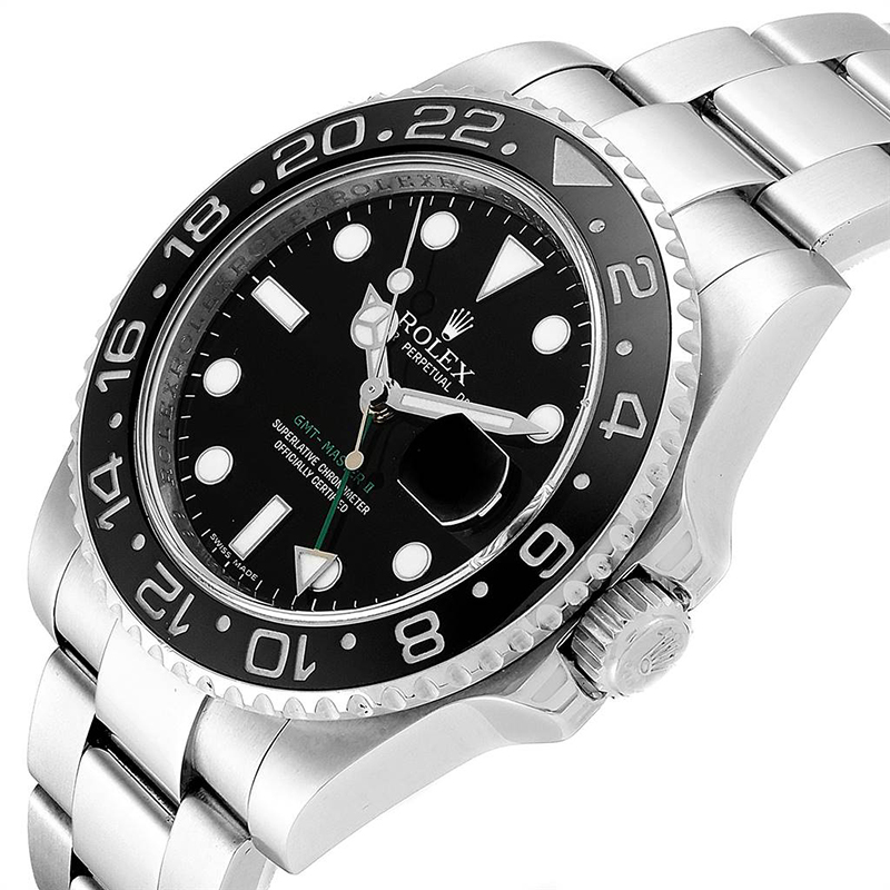 

Rolex Black and Stainless Steel GMT Master II