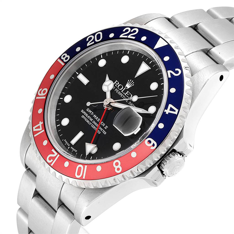 

Rolex Black and Stainless Steel GMT Master II