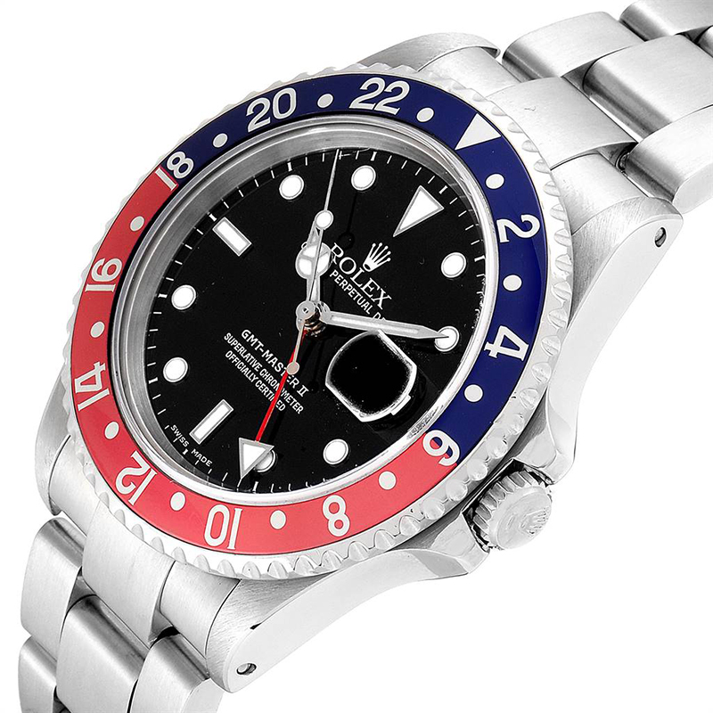 

Rolex Black and Stainless Steel GMT Master II