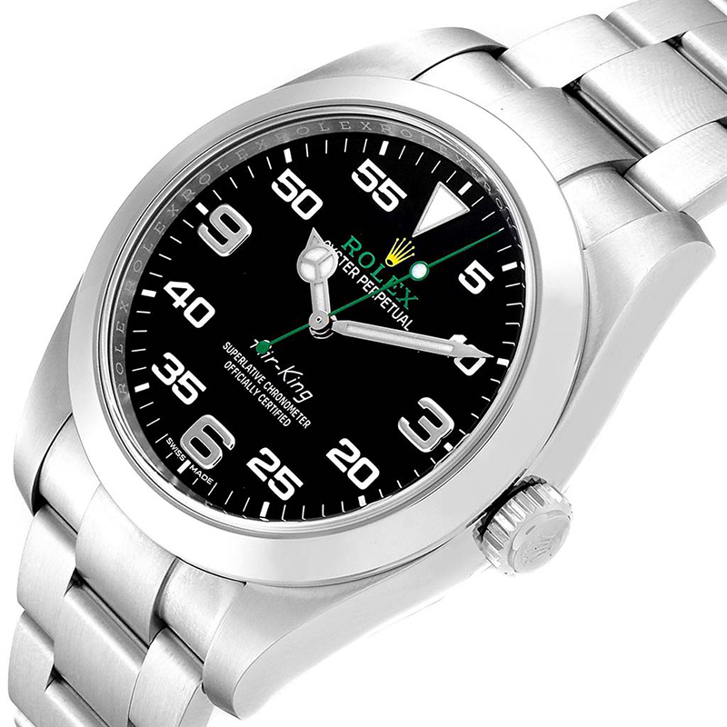 

Rolex Black and Stainless Steel Oyster Perpetual Air King