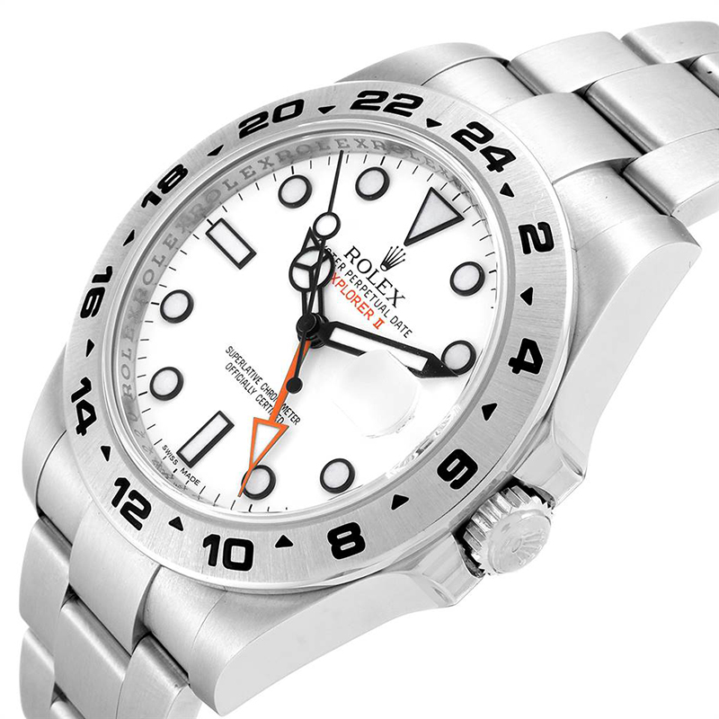 

Rolex White Stainless Steel Explorer II