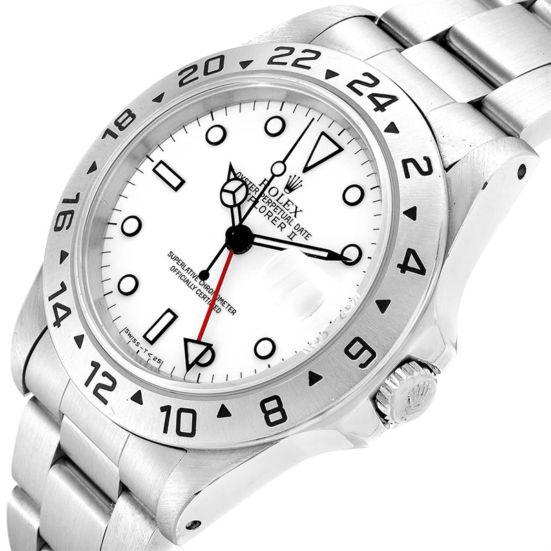 

Rolex White Stainless Steel Explorer II