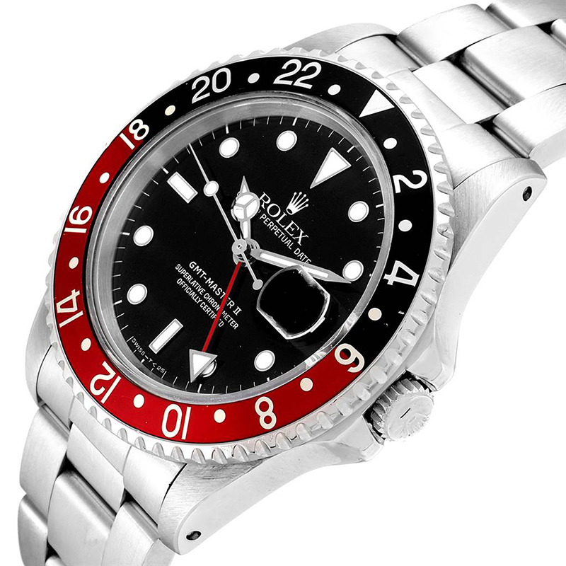 

Rolex Black Stainless Steel GMT Master II