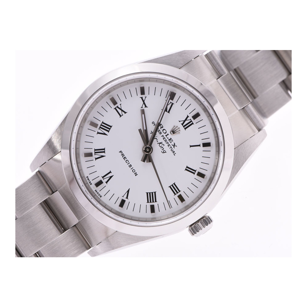 

Rolex White and Stainless Steel Air King