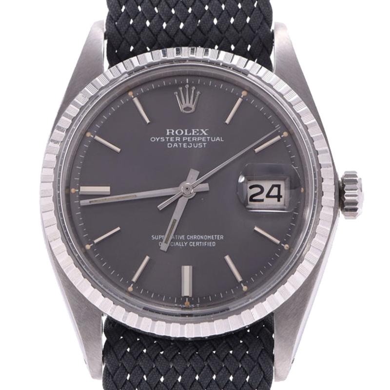 

Rolex Gray Nylon and Stainless Steel Datejust, Grey