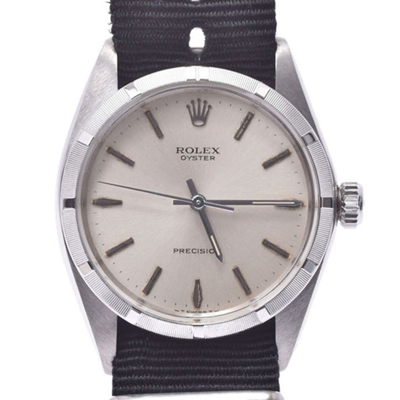

Rolex White Stainless Steel and Nylon Precision