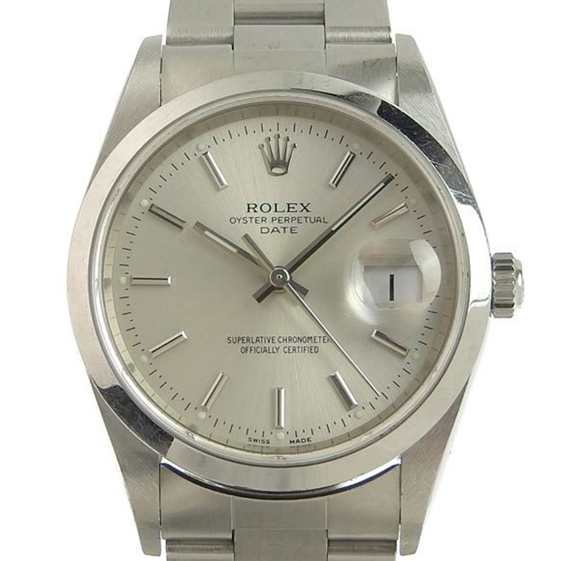 

Rolex Silver Stainless Steel Oyster Perpetual Date
