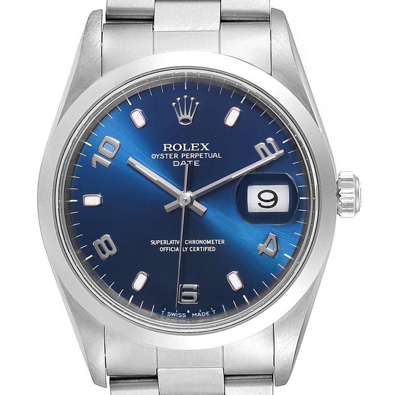 

Rolex Blue Stainless Steel Date
