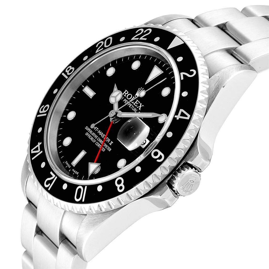 

Rolex Black Stainless Steel GMT Master II