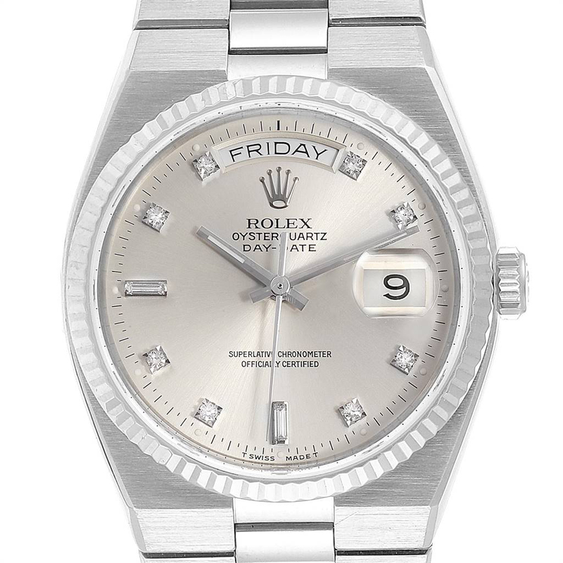 

Rolex Silver Diamonds And