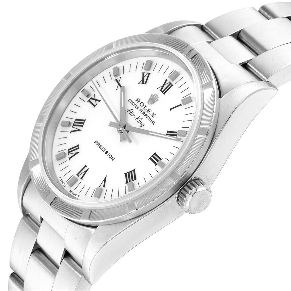 

Rolex White Stainless Steel Air King