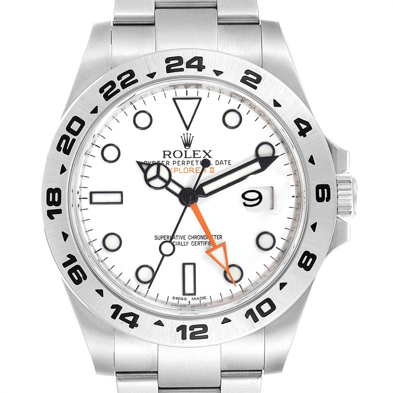 

Rolex White Stainless Steel Explorer II