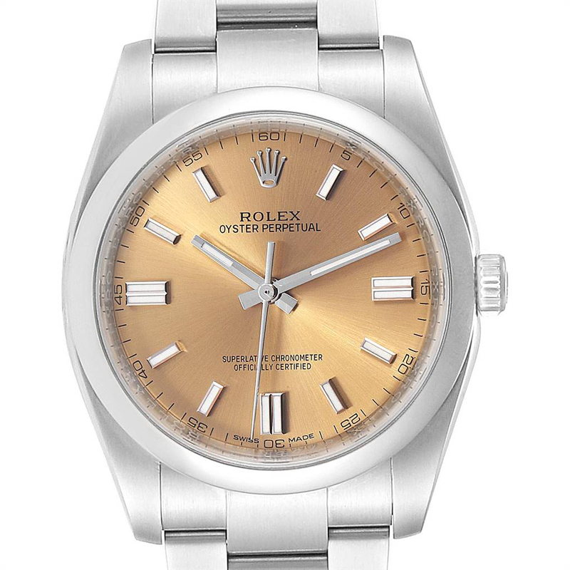 

Rolex White Grape Stainless Steel Oyster Perpetual, Gold