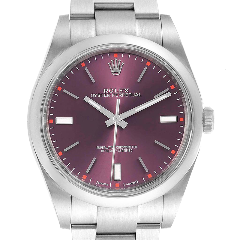 rolex oyster perpetual red grape 36mm
