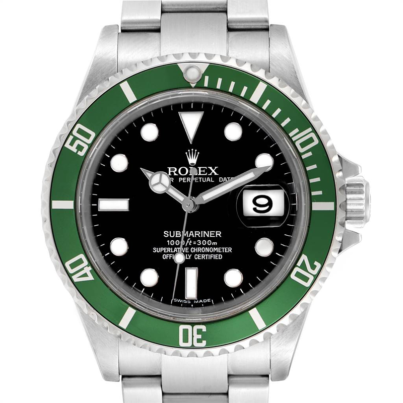 

Rolex Black Stainless Steel Green Kermit Submariner