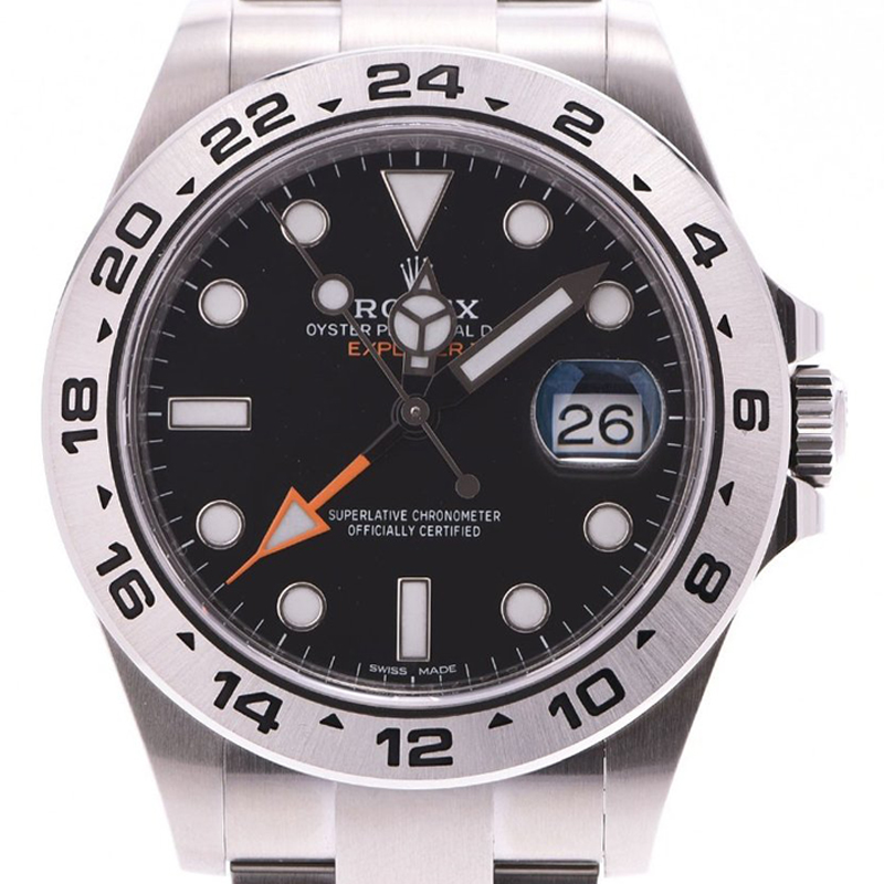 

Rolex Black Stainless Steel Explorer