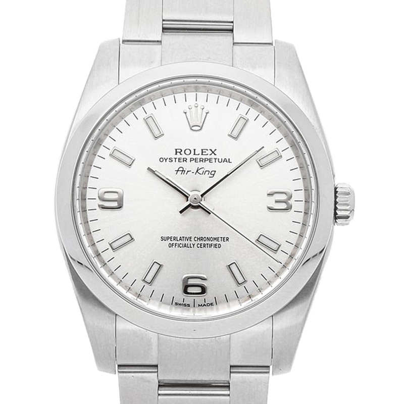 

Rolex White Stainless Steel Air-King