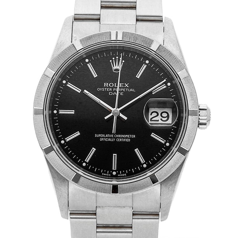 

Rolex Black Stainless Steel Oyster Perpetual