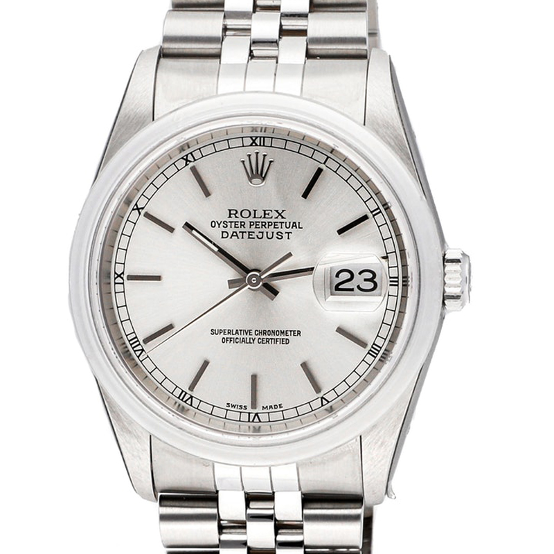 

Rolex Silver Stainless Steel Datejust, White