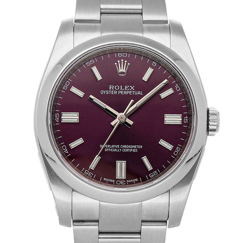 

Rolex Red Grape Stainless Steel Oyster Perpetual