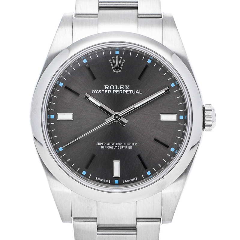 

Rolex Rhodium and Stainless Steel Oyster Perpetual, Black