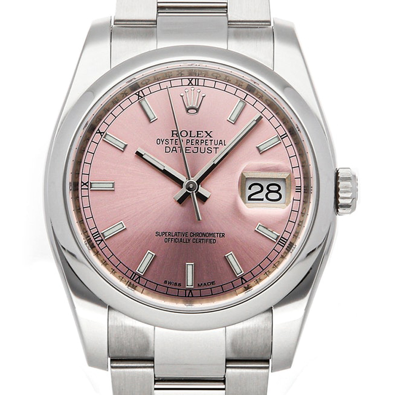 

Rolex Pink Stainless Steel Datejust