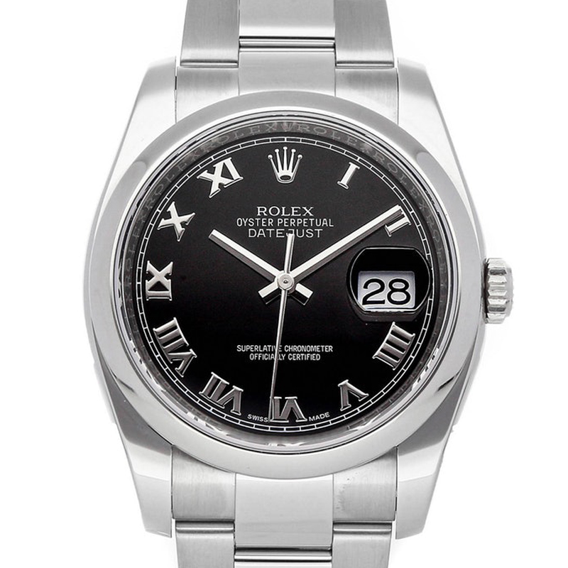 

Rolex Black Stainless Steel Datejust