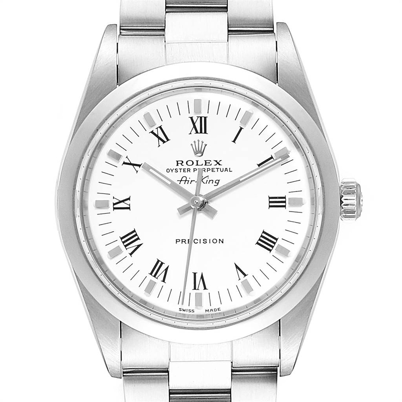 

Rolex White Stainless Steel Air King