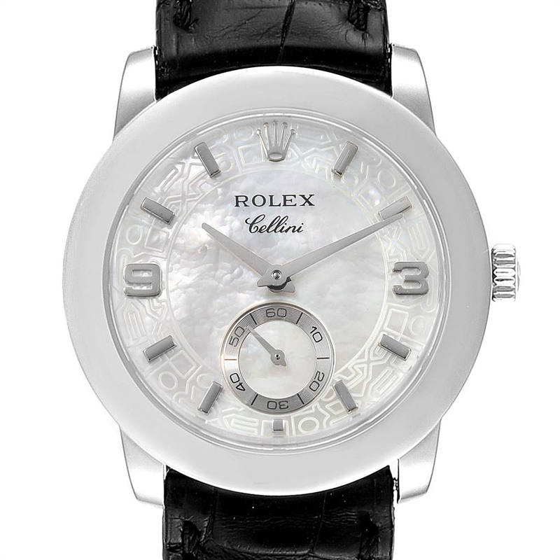 

Rolex MOP Platinum Cellini, White