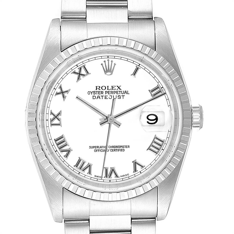 

Rolex White Stainless Steel Datejust
