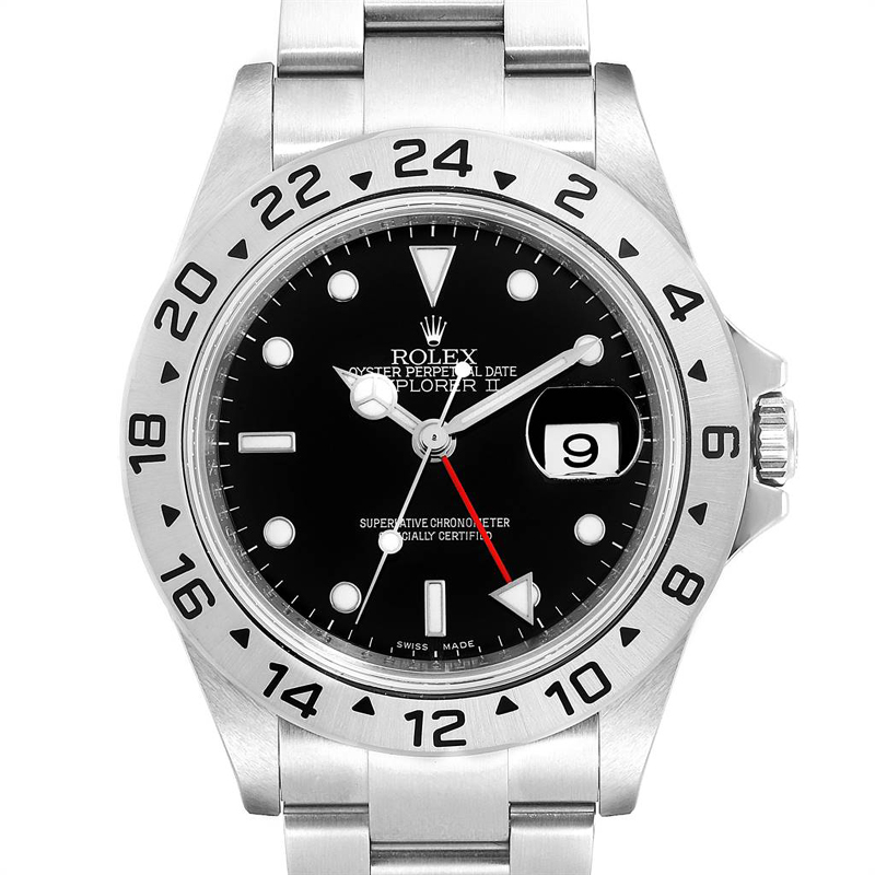 

Rolex Black Stainless Steel Explorer II