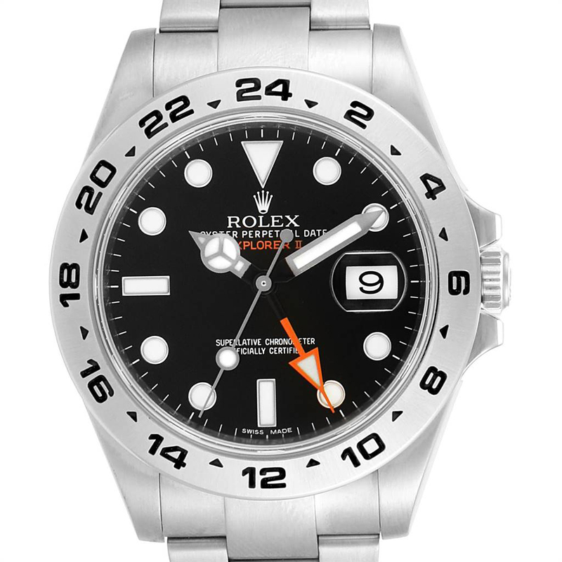 

Rolex Black Stainless Steel Explorer II