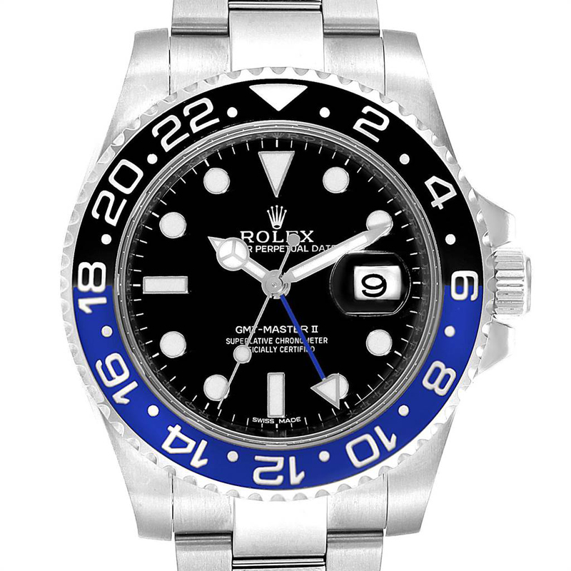 

Rolex Black Stainless Steel GMT Master II Batman