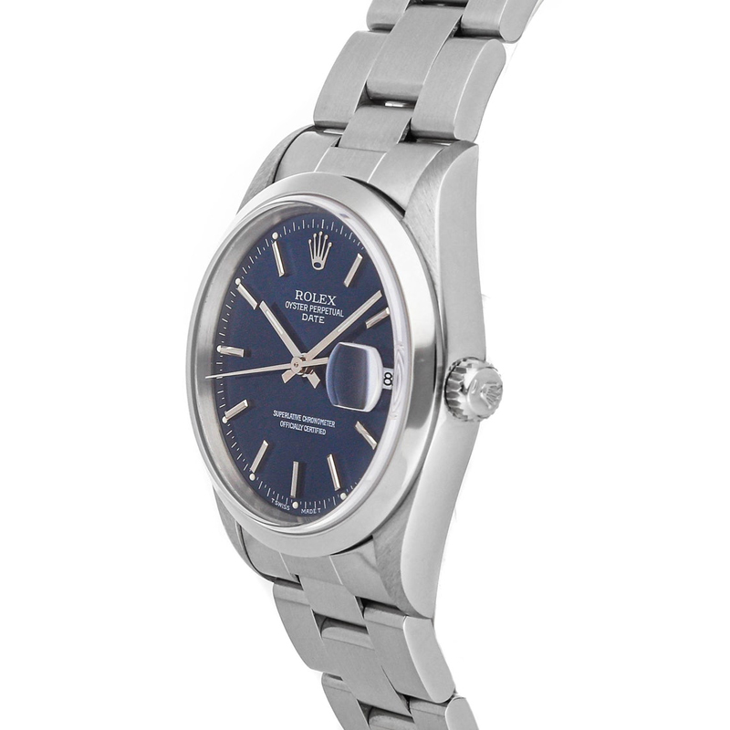 

Rolex Blue Stainless Steel Oyster Perpetual Date