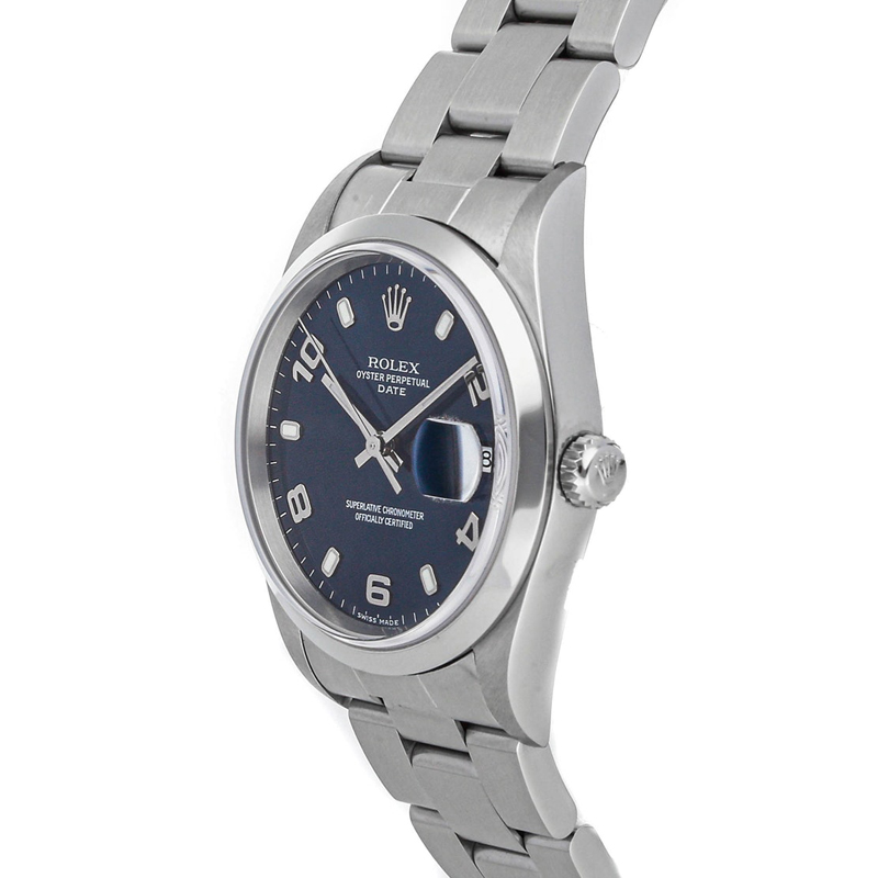 

Rolex Blue Stainless Steel Oyster Perpetual Date