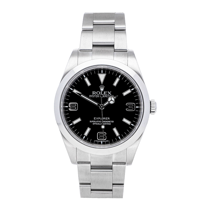 

Rolex Black Stainless Steel Explorer
