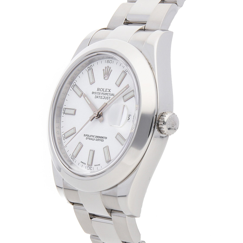 

Rolex White Stainless Steel Datejust II