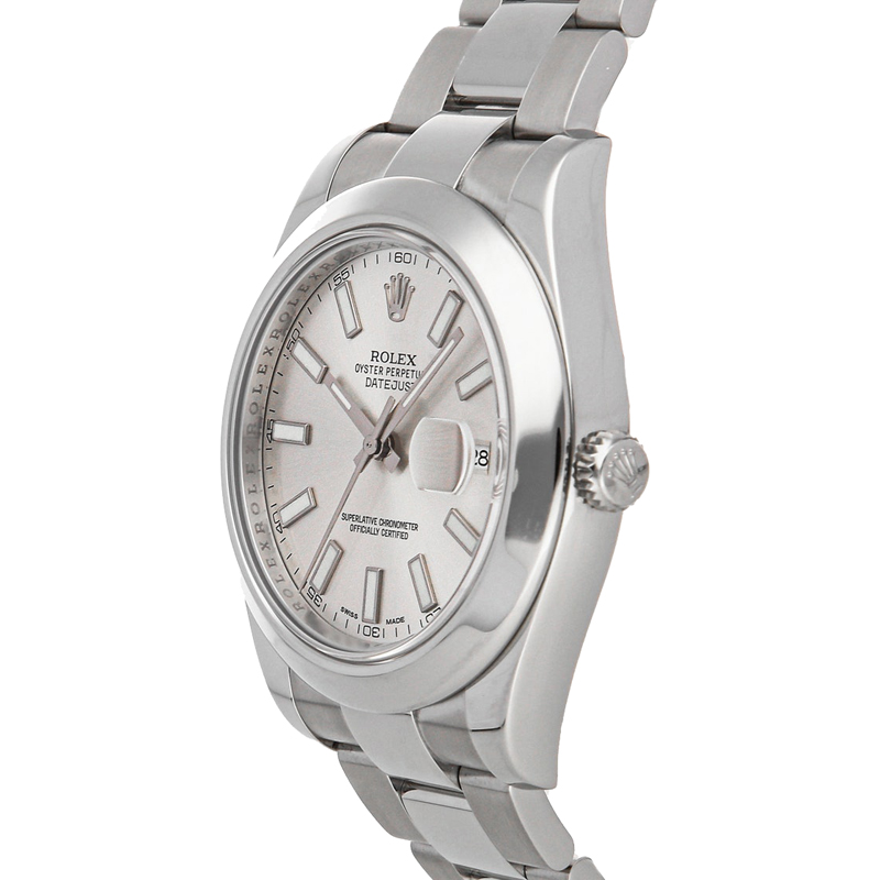

Rolex White Stainless Steel Datejust II