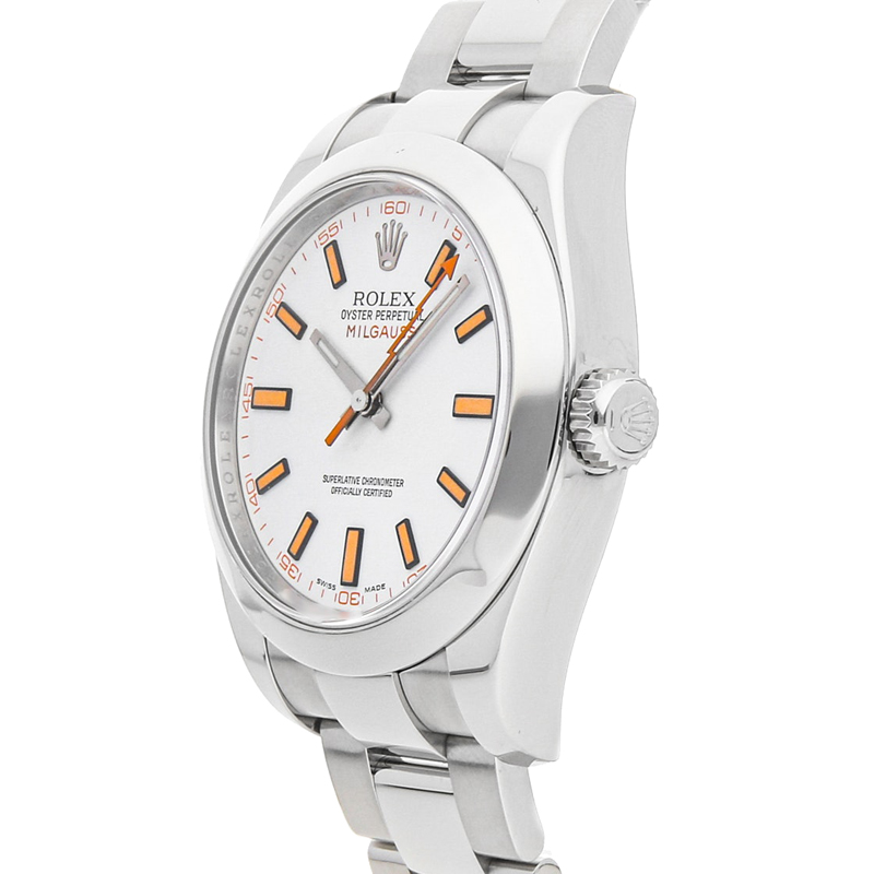

Rolex White Stainless Steel Milgauss