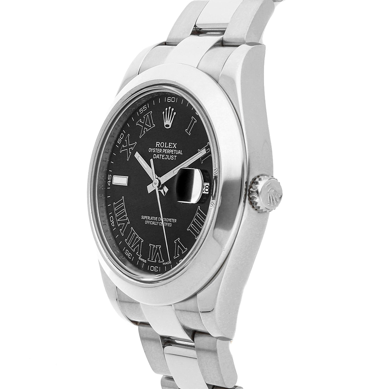 

Rolex Black Stainless Steel Datejust II