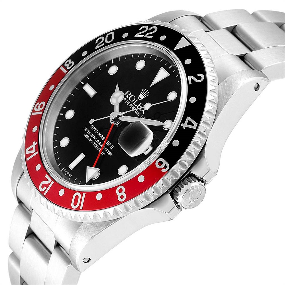 

Rolex Black Stainless Steel GMT Master II Coke