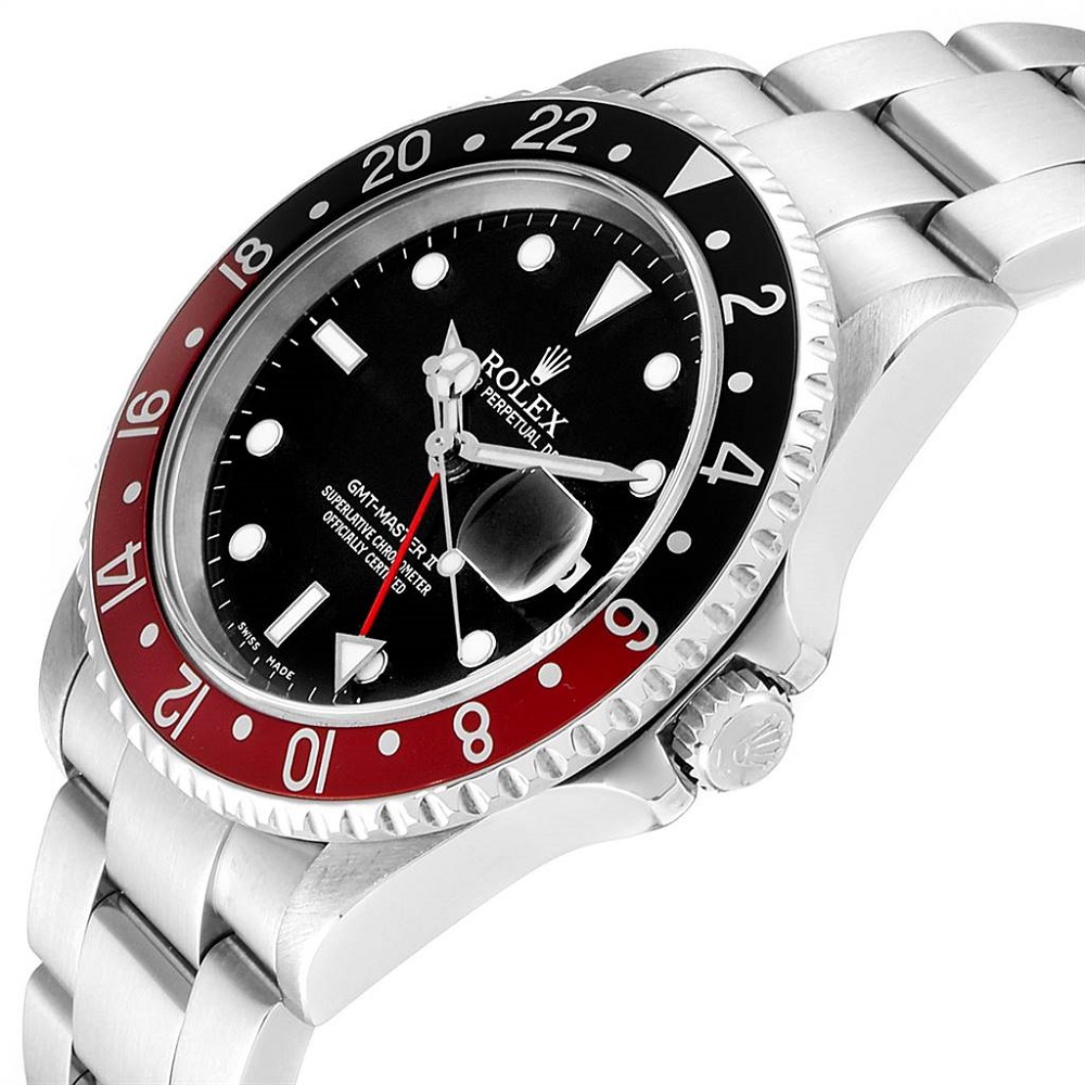 

Rolex Black Stainless Steel GMT Master II Coke
