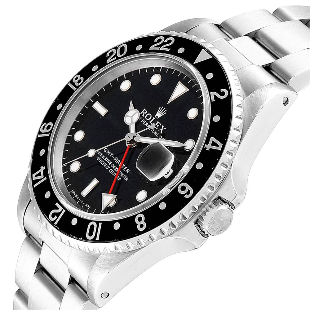 

Rolex Black Stainless Steel GMT Master Automatic